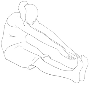 Exercices d'étirements pour le dos: flexion au sol