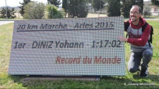 Yohann Diniz record du monde 20 km marche 2015