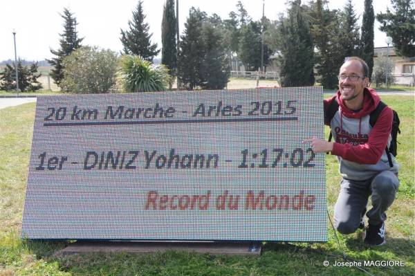 Yohann Diniz record du monde 20 km marche 2015