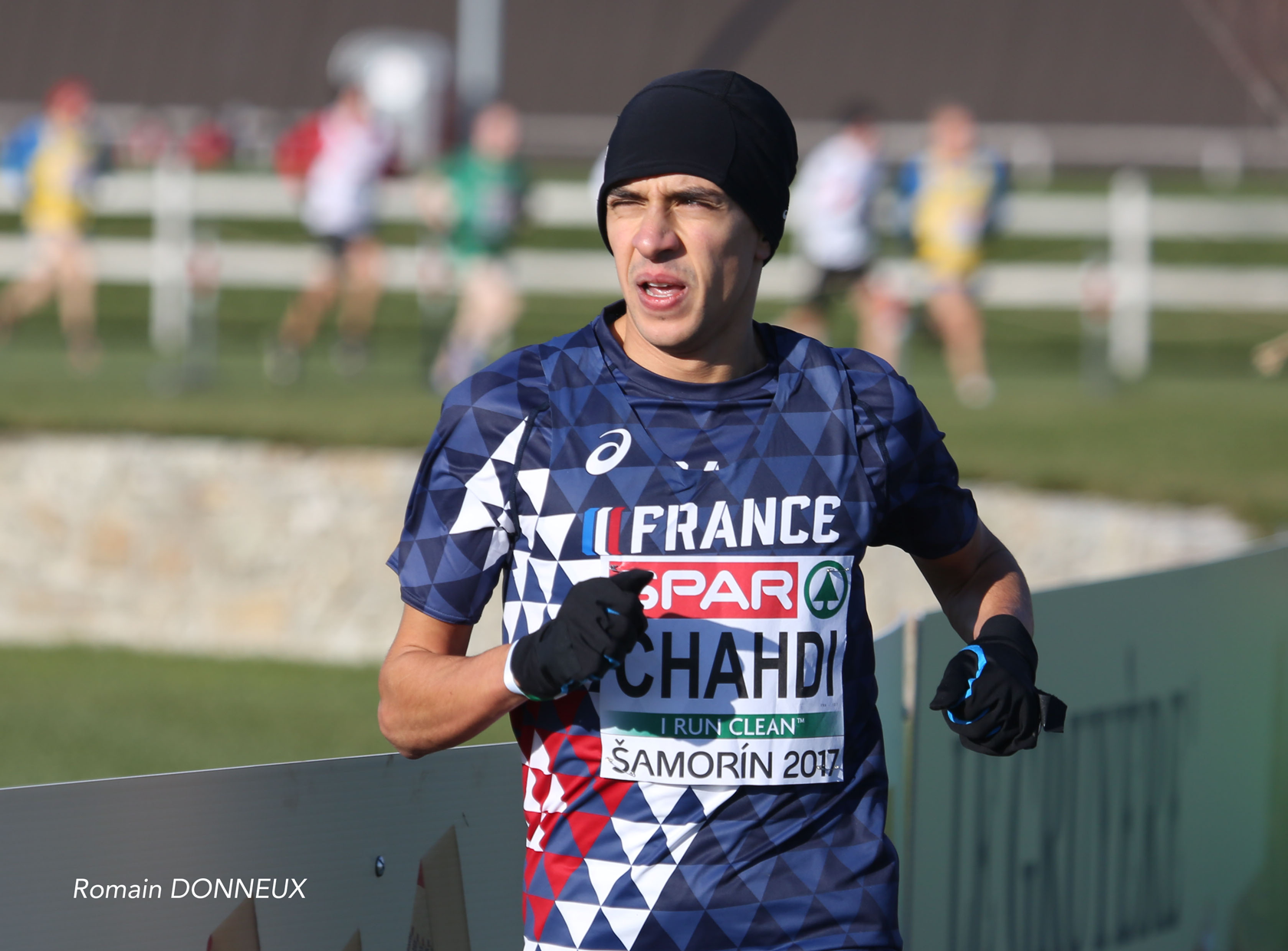 Hassan Chahdi lors des Europe de cross 2017 (crédit photo Romain Donneux).