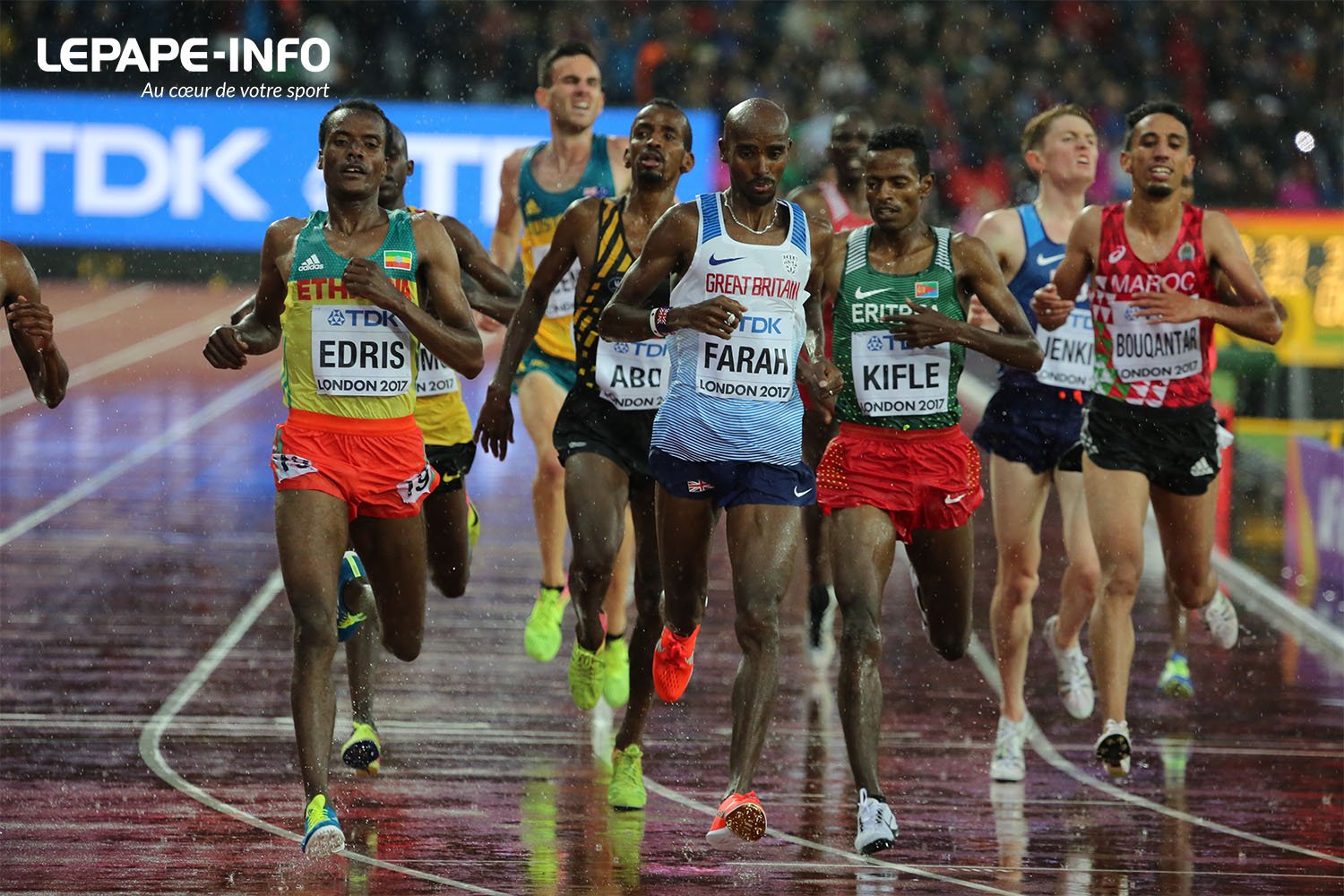 Mo Farah lors des Mondiaux de Londres 2017 (crédit photo Romain Donneux).