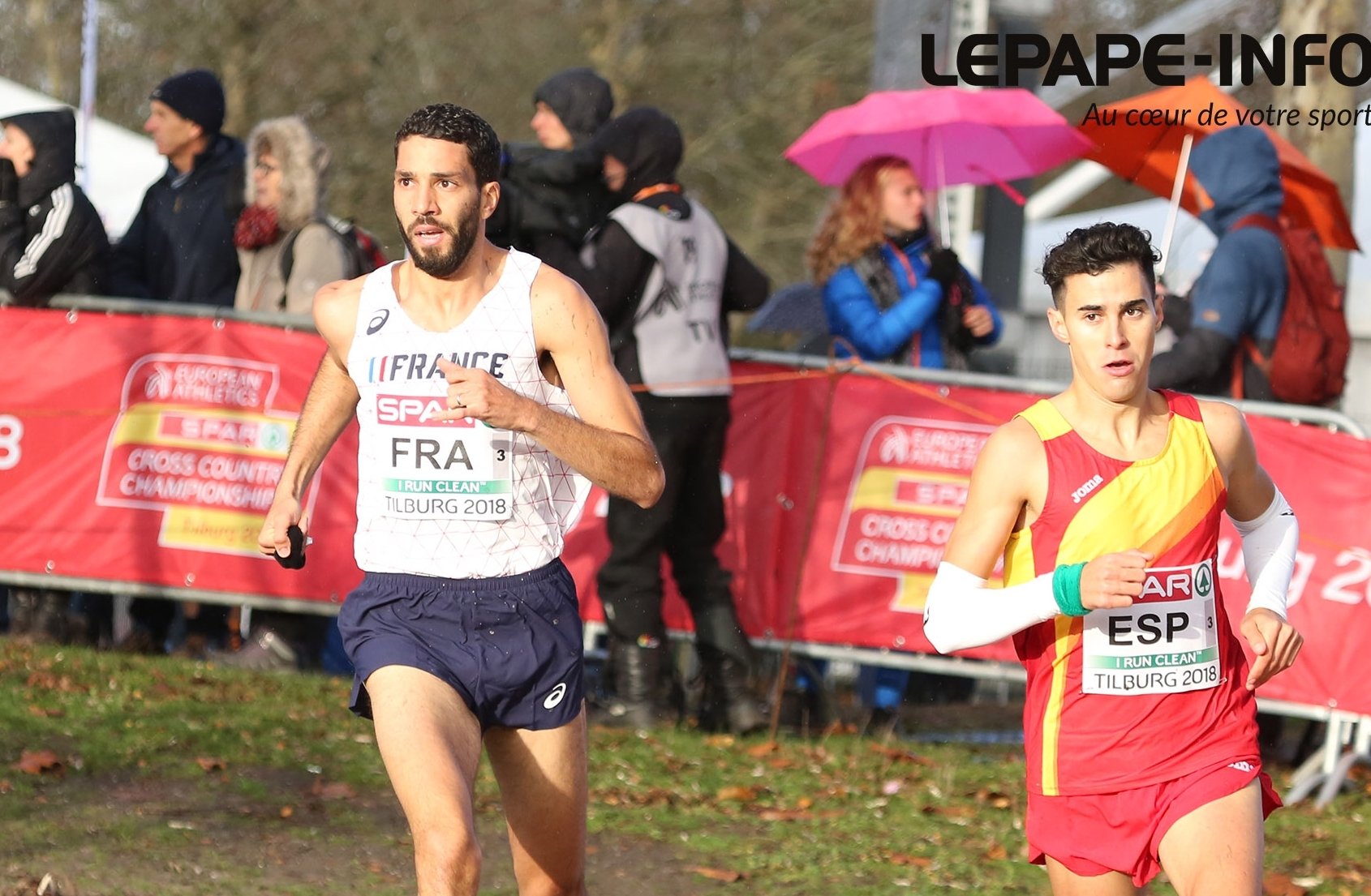 Mahiedine Mekhissi lors du relais mixte des Championnats d'Europe de cross.