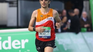 Nicolas Navarro lors du marathon de Paris 2018 (crédit photo Romain Donneux).